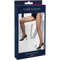 Fever Lattice Net Tights, black, size 12-14, nice size net.