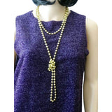 Roaring twenties costume beads necklace red gold silver flapper accessory