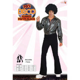 flared disco black pants with high waist with packaging