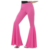 Womens black flared trousers retro wide leg pants