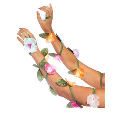 Colourful flower arm wraps by Leg Avenue for fairy and festival costumes