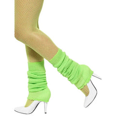 Fluro green legwarmers – retro 1980s costume accessory