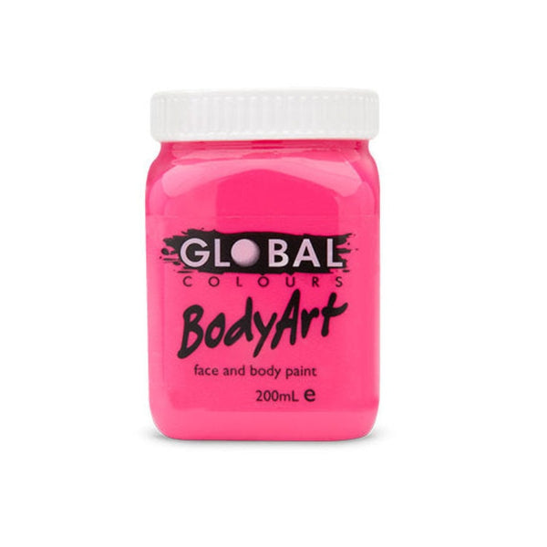 Fluro pink face and body paint 200ml Global.
