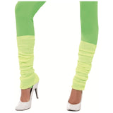 Fluro yellow legwarmer ideal for 80s parties