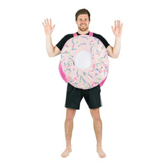 Adult Costume - Foam Donut, tunic with hundreds on back and front.