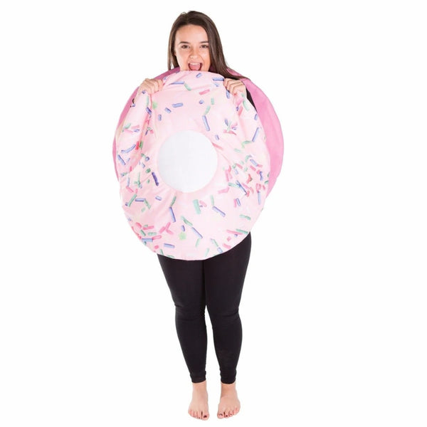 Adult Costume - Foam Donut, tunic with hundreds on back and front.