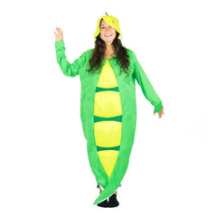 foam peapod adult costume with sleeves and seperate hat.