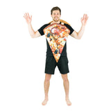 foam pizza adult costume, slice of pizza with shoulder straps, unisex.