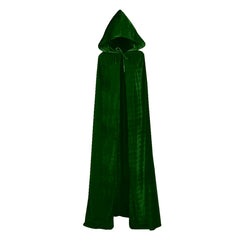 forest green velvet hooded cape cloak deluxe adult