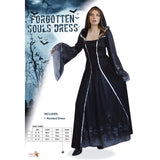 Packaging for forgotten souls hooded ladies dress
