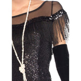 Foxtrot flapper bodice detail in black