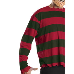 Freddy Krueger Adult Costume Top & Mask - Nightmare on Elm Street, licensed long sleeve top and mask.