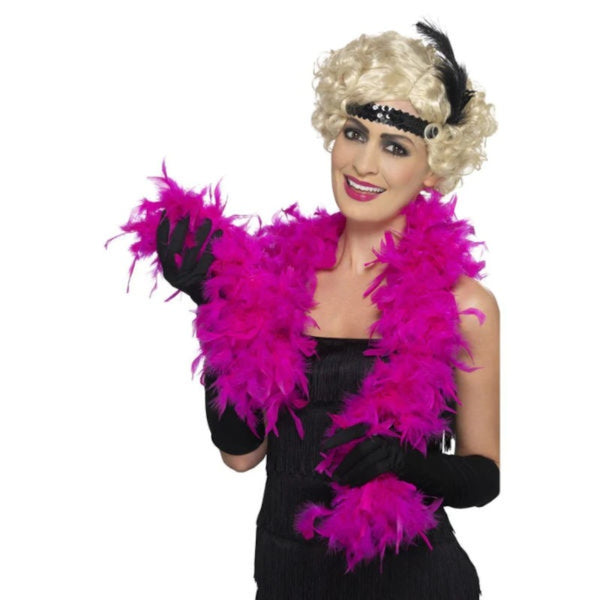 fuchsia feather boa 50g costume accessory