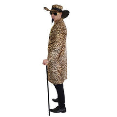 Funky leopard print pimp costume with coat and matching hat – Dr Toms