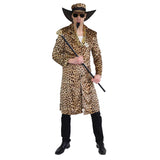 Funky leopard print pimp costume with coat and matching hat – Dr Toms