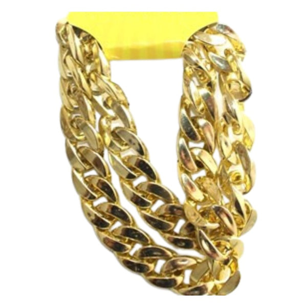Gangsta gold chain, large link plastic.