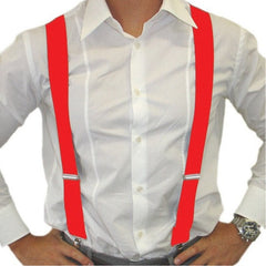 1920s gangster-style braces in black adjustable costume suspenders 