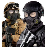 Hard plastic gas mask spooky costume