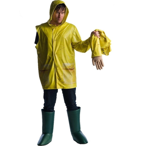 Georgie Denbrough IT Costume - Adult, raincoat with detachable sleeve.