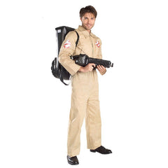 Ghostbuster costume with jumpsuit and inflatable proton pack for hire in Brisbane