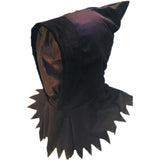 Ghoul hood and mask that you can see through, black.
