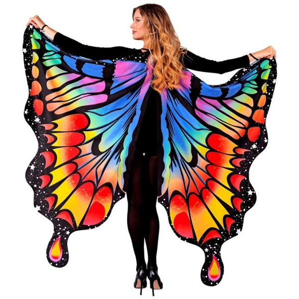 Giant rainbow butterfly wings costume accessory