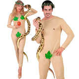 Giant snake prop worn with adam and eve costumes