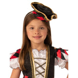 Girls Pirate Costume with mini hat on headband.