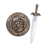 Plastic gladiator lion shield and sword ideal accessory for roman costumes