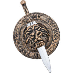 Gladiator lion shield and sword costume accessory set