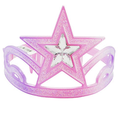 Glitter rainbow star tiara with colourful translucent star design