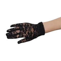 Gloves - Short Black Lace