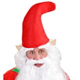 red gnome felt hat
