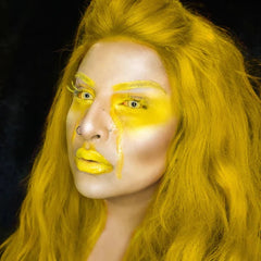 Starry Eyed Yearly Contact Lenses - Goblin Media  in yellow tones