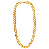 Chunky gold-look chain necklace for 1980s and rapper costumes