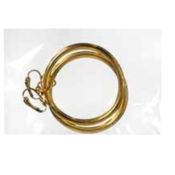 Gold clip-on pirate earrings costume accessory