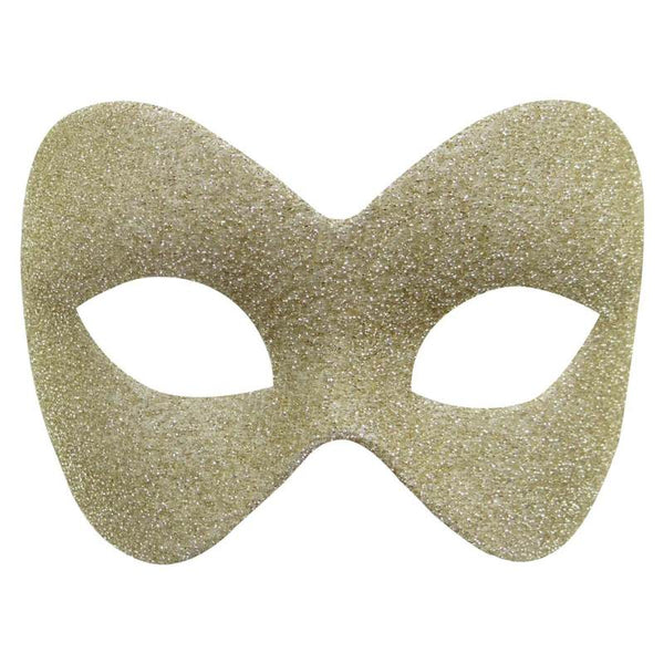 Gold glitter eye mask masquerade costume accessory
