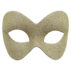 Gold glitter eye mask masquerade costume accessory