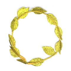 Gold leaf wreath headpiece for toga costume