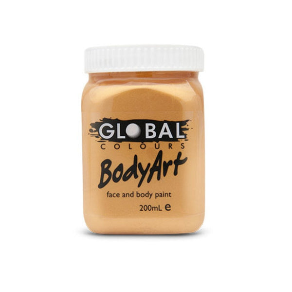 Global metallic gold face and body paint 200ml