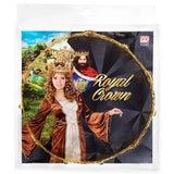 Box for medieval style gold crown for historical and themed events