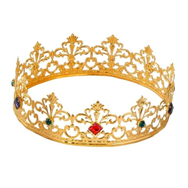 gold ornate royal crown gems costume