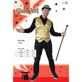 Packaging for adult gold sequin vest 