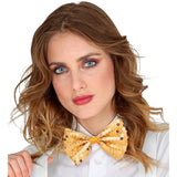 gold sequin bow tie packaging costume accessory