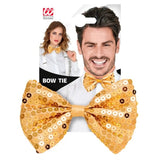 gold sequin bow tie packaging