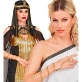 Gold serpent finger bracelet for fantasy and goddess costume outfits