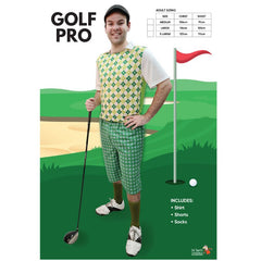 Golf Pro Costume with green diamond vest and checked pants – Dr Toms