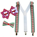 Goofy Xmas Accessory Kit – Snowflakes, including glasses, suspenders, and bow tie for fun Christmas outfits.