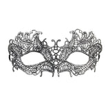 silver lace mask on a white background