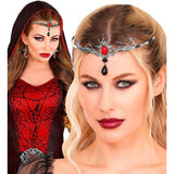Dark gothic tiara headpiece for vampiress and Halloween dress-up outfits